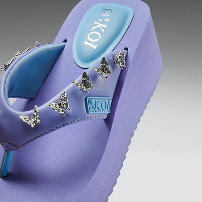 KOI Footwear - Daydreamer Flatform Thong Sandals -Lilac