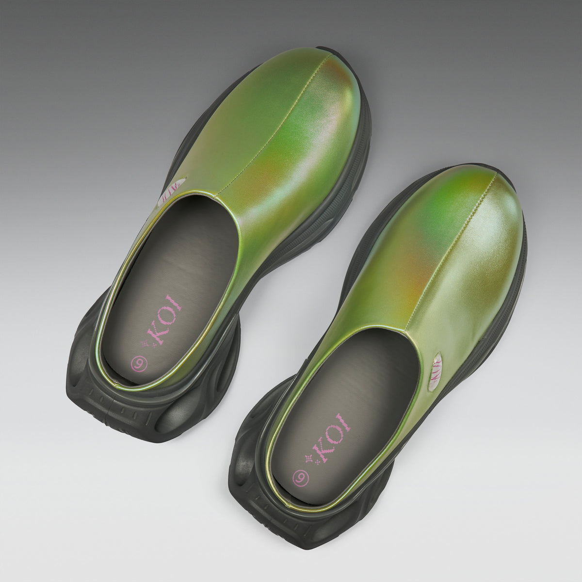 KOI Footwear - Lime Waves Chunky Slip On Shoes