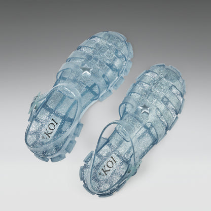 KOI Footwear - Sunbeam Star Jelly Sandals - Blue