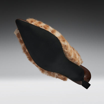 KOI Footwear - Doelle Faux Deer Fur Kitten Heels