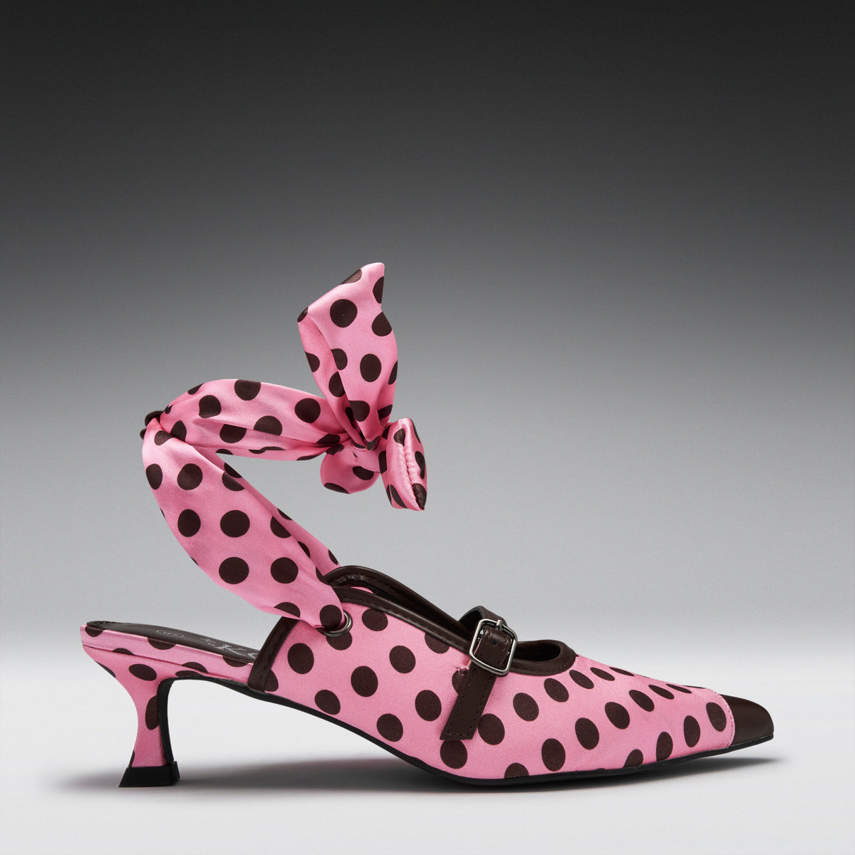 KOI Footwear - 1950's Polka Dot Kitten Heels -Pink