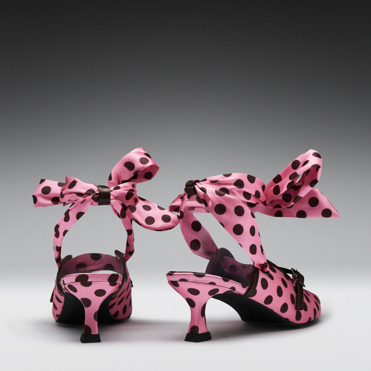 KOI Footwear - 1950's Polka Dot Kitten Heels -Pink