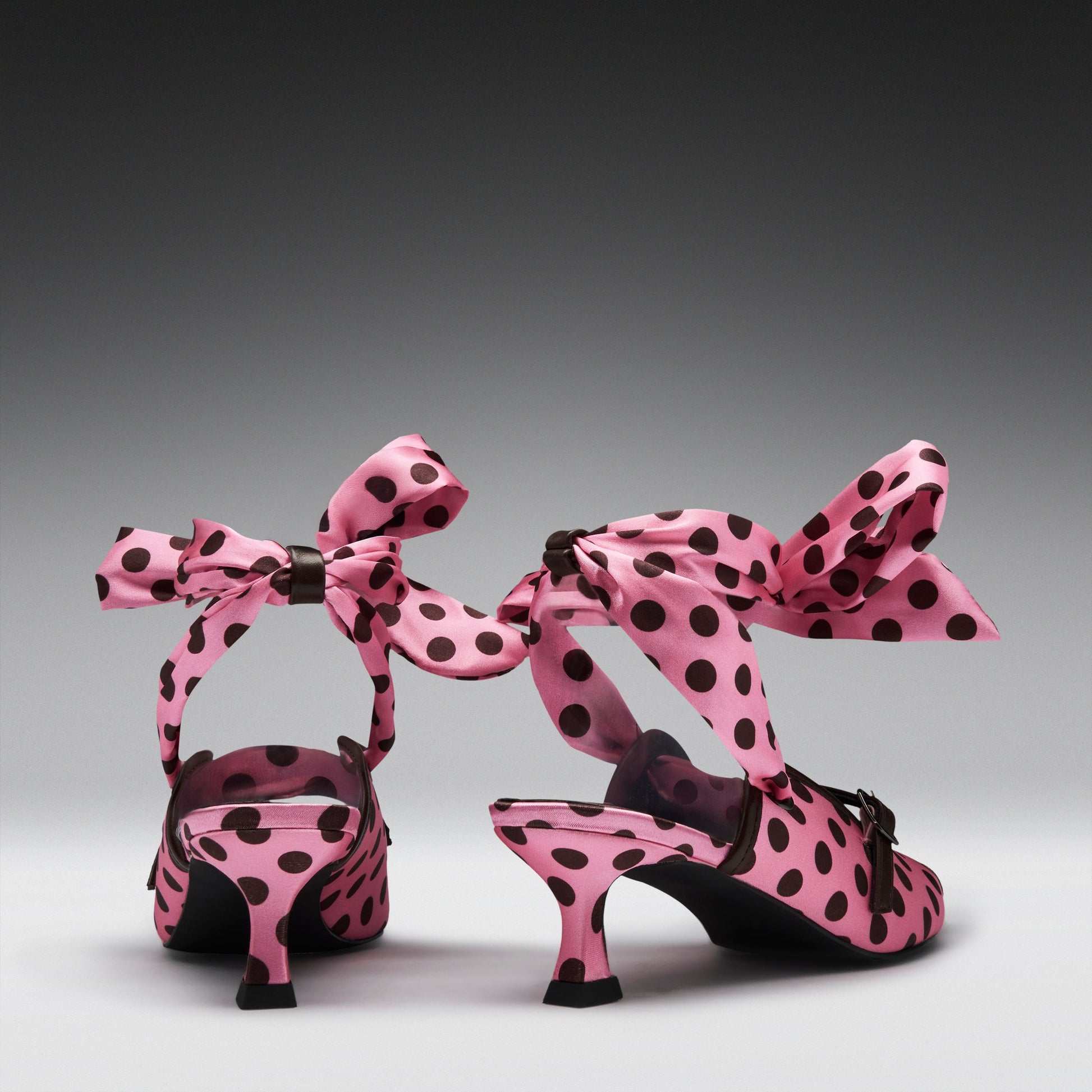 KOI Footwear - 1950's Polka Dot Kitten Heels -Pink