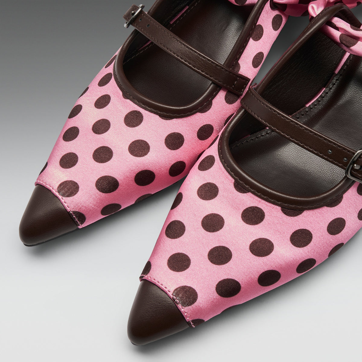 KOI Footwear - 1950's Polka Dot Kitten Heels -Pink