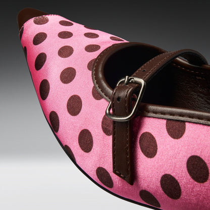 KOI Footwear - 1950's Polka Dot Kitten Heels -Pink