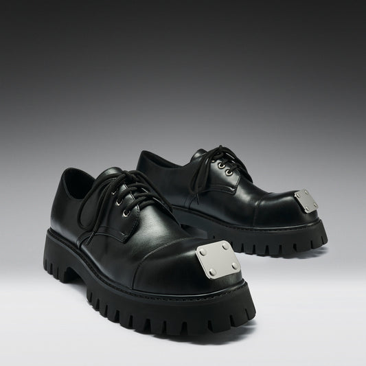 KOI Footwear - Gehrman Metal Cap Chunky Shoes - Black