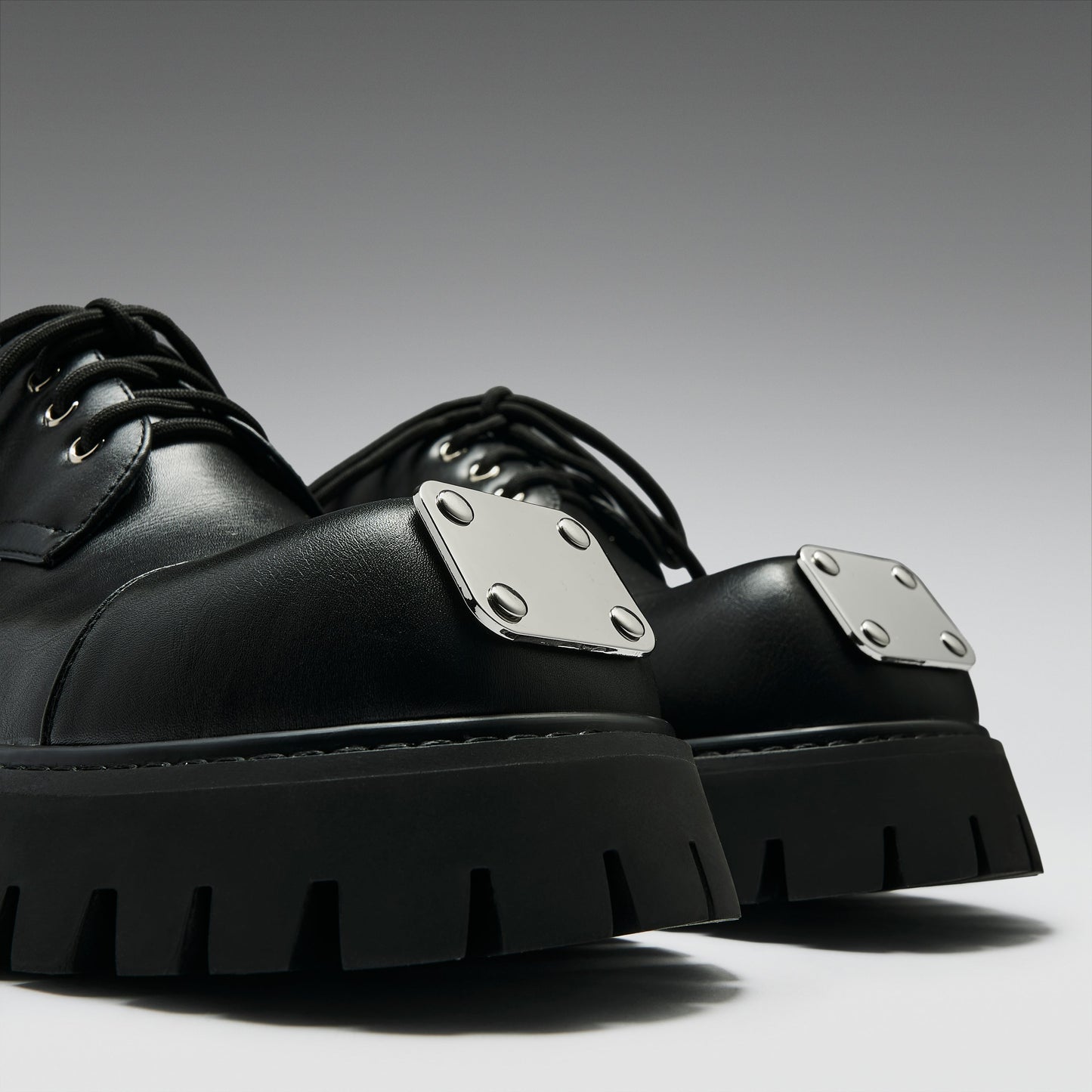 KOI Footwear - Gehrman Metal Cap Chunky Shoes - Black