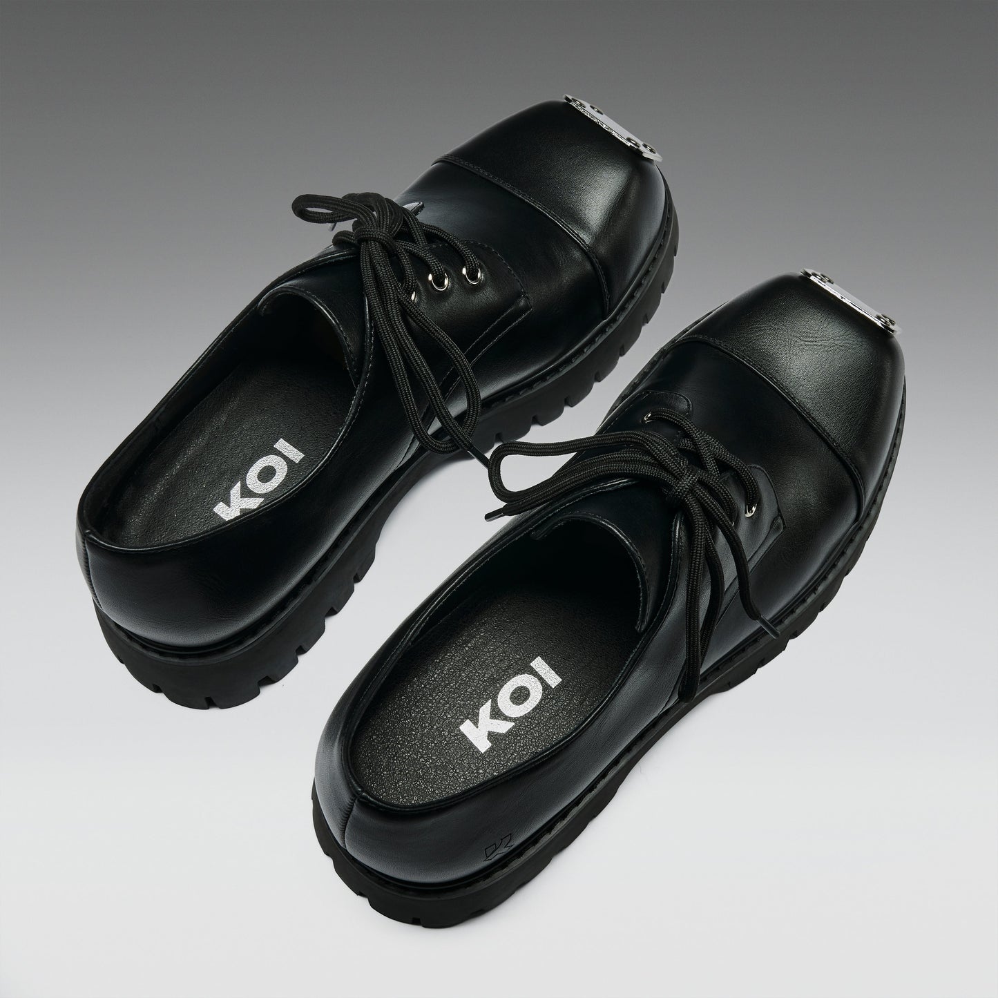 KOI Footwear - Gehrman Metal Cap Chunky Shoes - Black