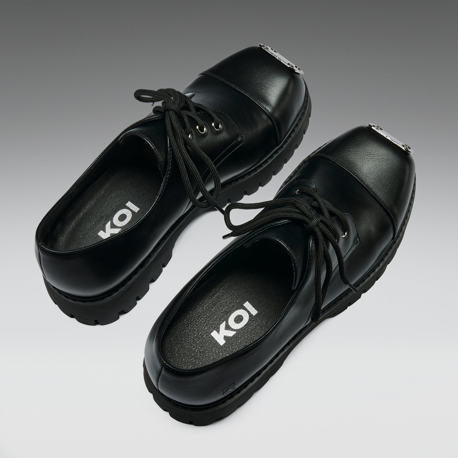 KOI Footwear - Gehrman Metal Cap Chunky Shoes - Black