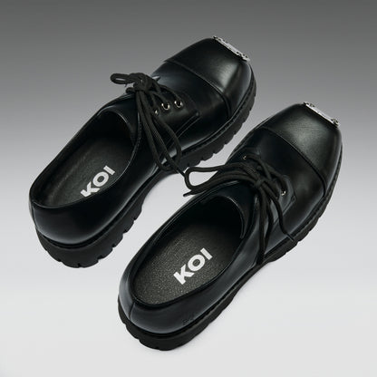 KOI Footwear - Gehrman Metal Cap Chunky Shoes - Black