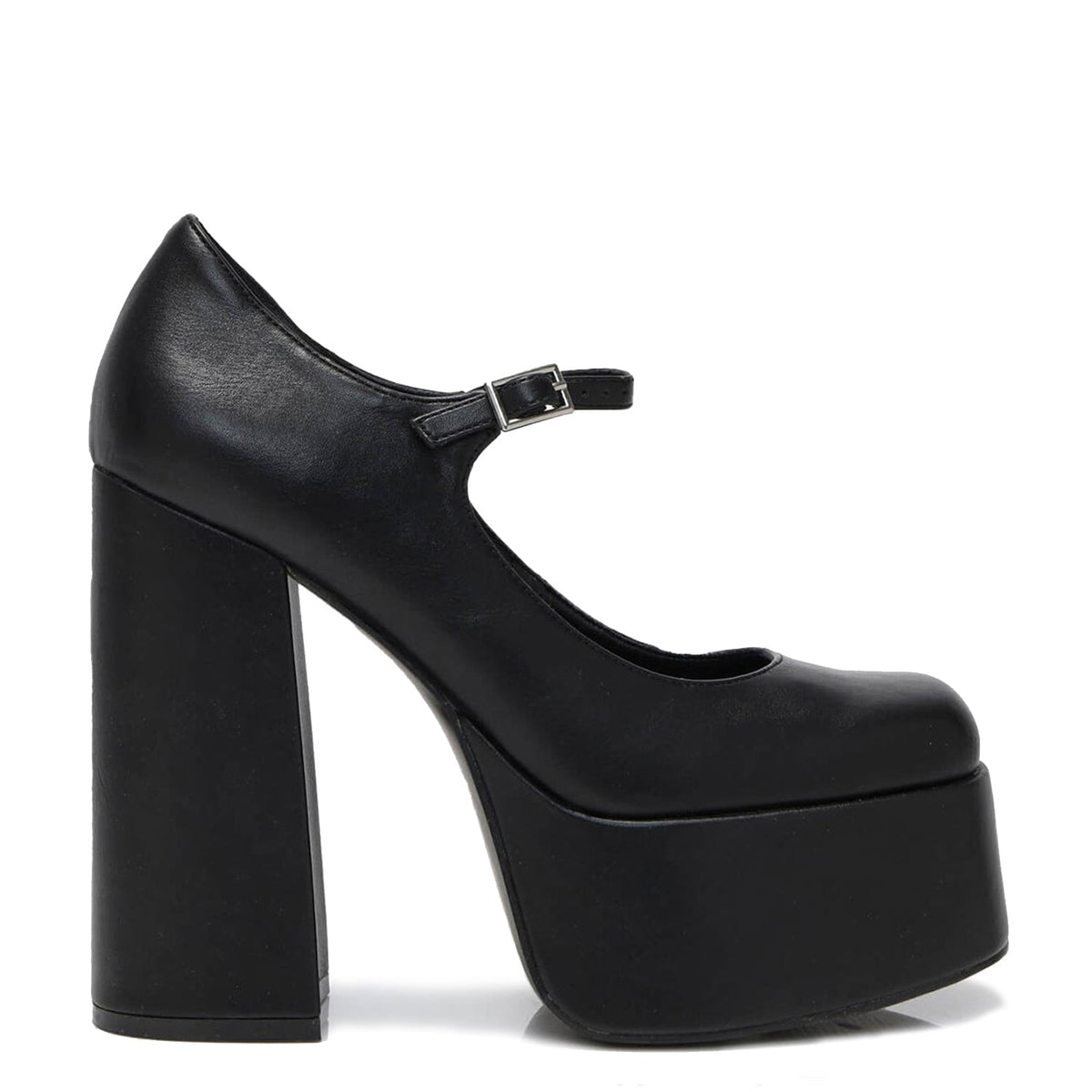 KOI Footwear - Darkbloom Black Platform Heels