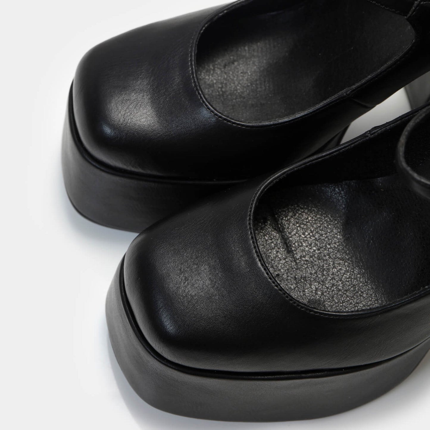 KOI Footwear - Darkbloom Black Platform Heels