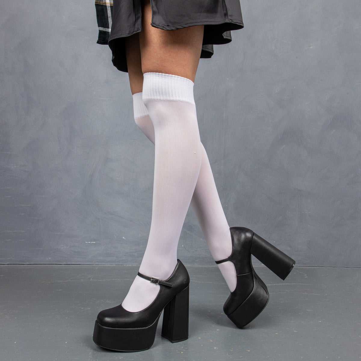 KOI Footwear - Darkbloom Black Platform Heels