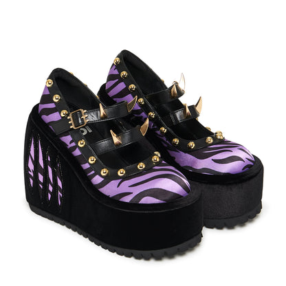 KOI Footwear - MONSTER HIGH Clawsome Wolf Platform Wedges - Purple