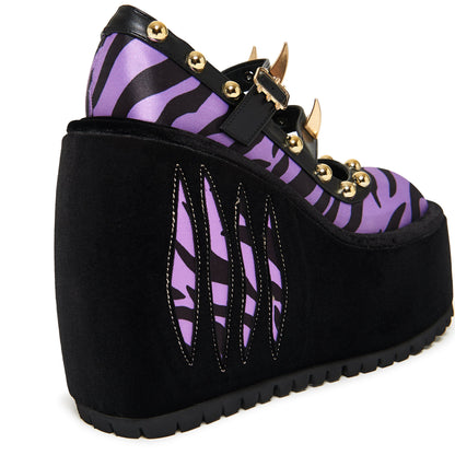 KOI Footwear - MONSTER HIGH Clawsome Wolf Platform Wedges - Purple