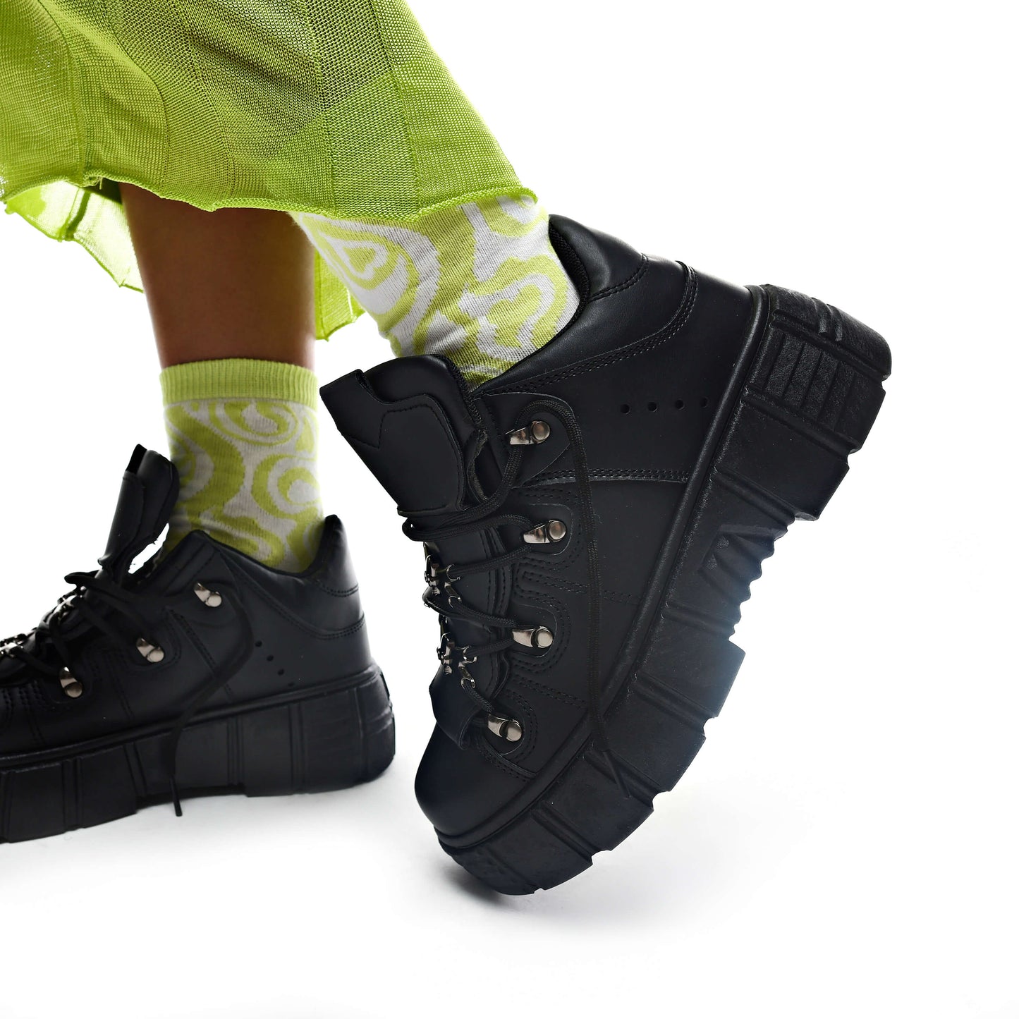KOI Footwear - Rimo Core Chunky Black Trainers