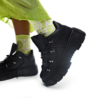 KOI Footwear - Rimo Core Chunky Black Trainers