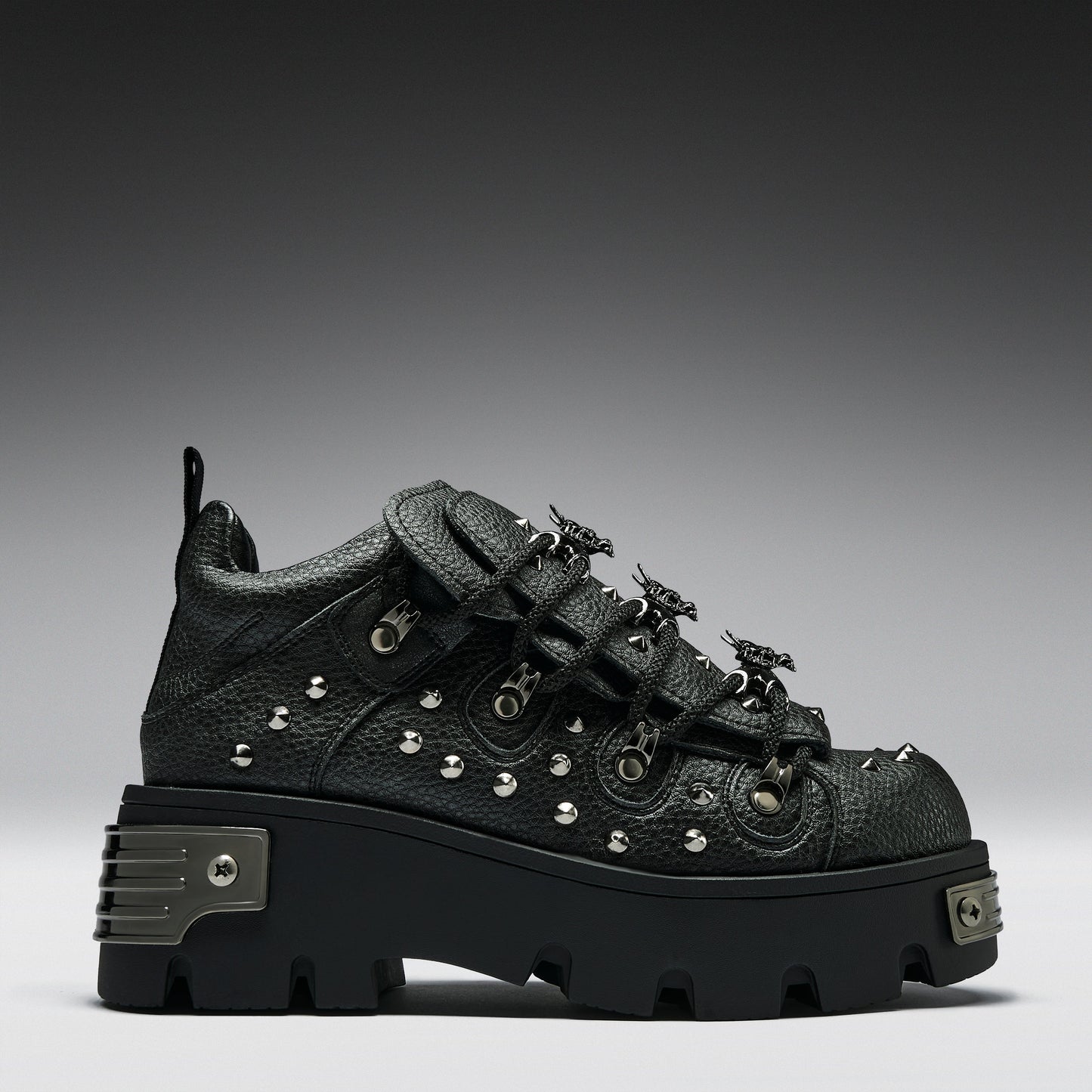 KOI Footwear - Thurnax Chunky Hardware Trainers - Black