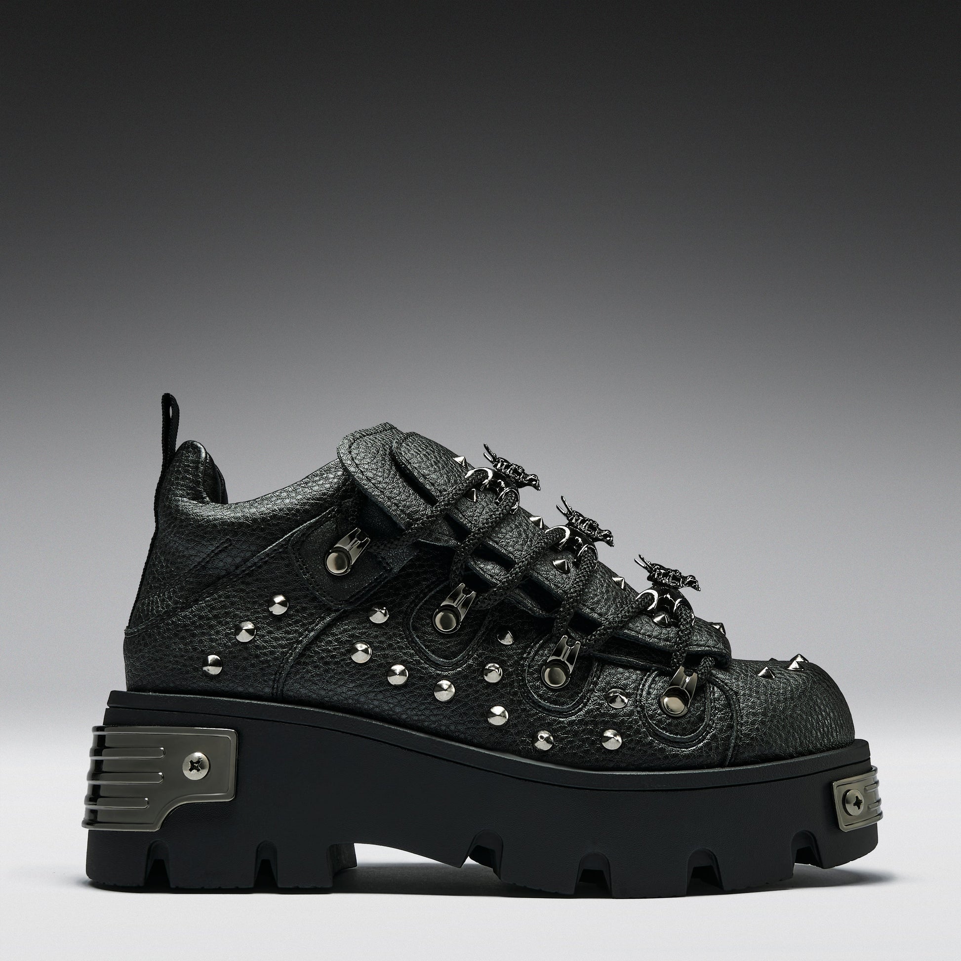 KOI Footwear - Thurnax Chunky Hardware Trainers - Black
