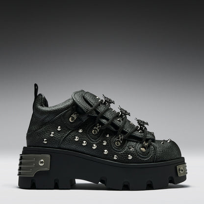 KOI Footwear - Thurnax Chunky Hardware Trainers - Black