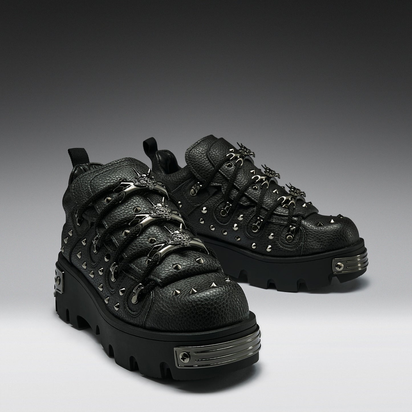 KOI Footwear - Thurnax Chunky Hardware Trainers - Black
