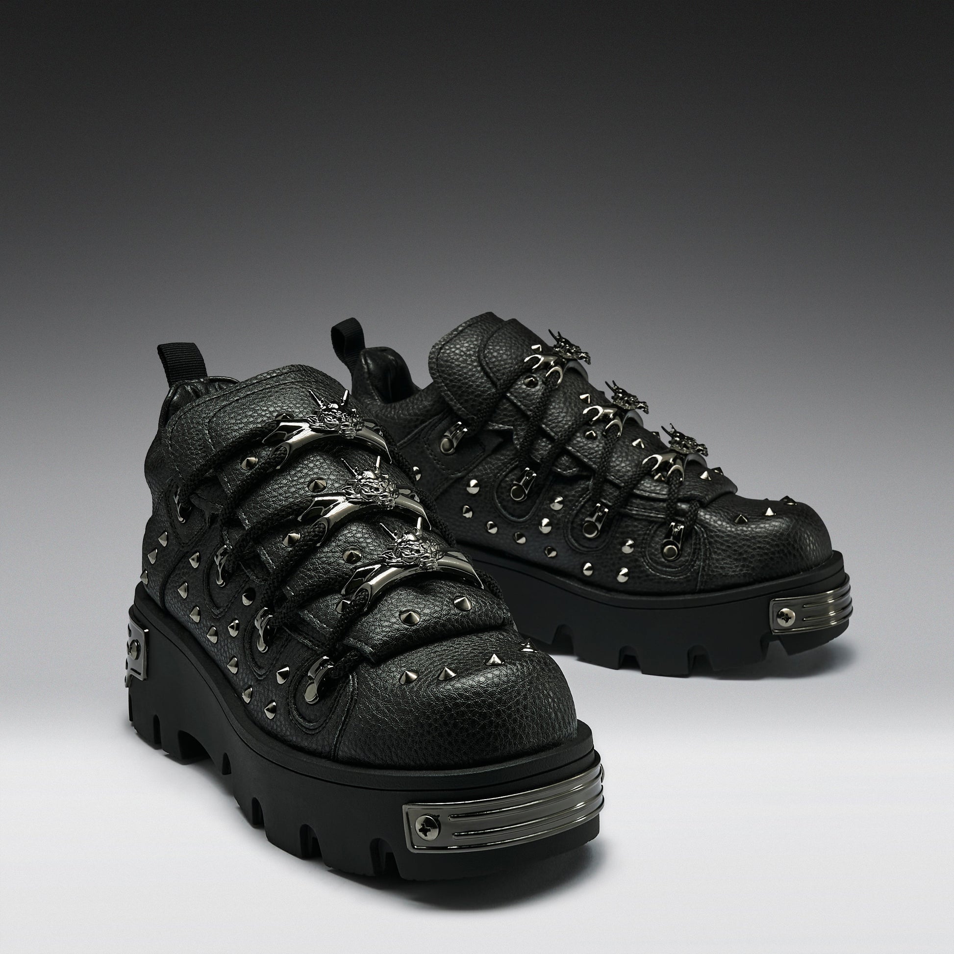 KOI Footwear - Thurnax Chunky Hardware Trainers - Black