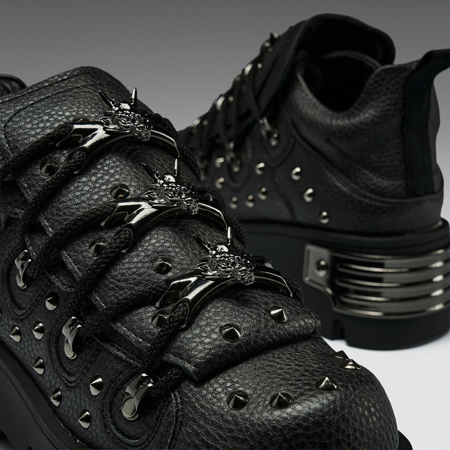 KOI Footwear - Thurnax Chunky Hardware Trainers - Black