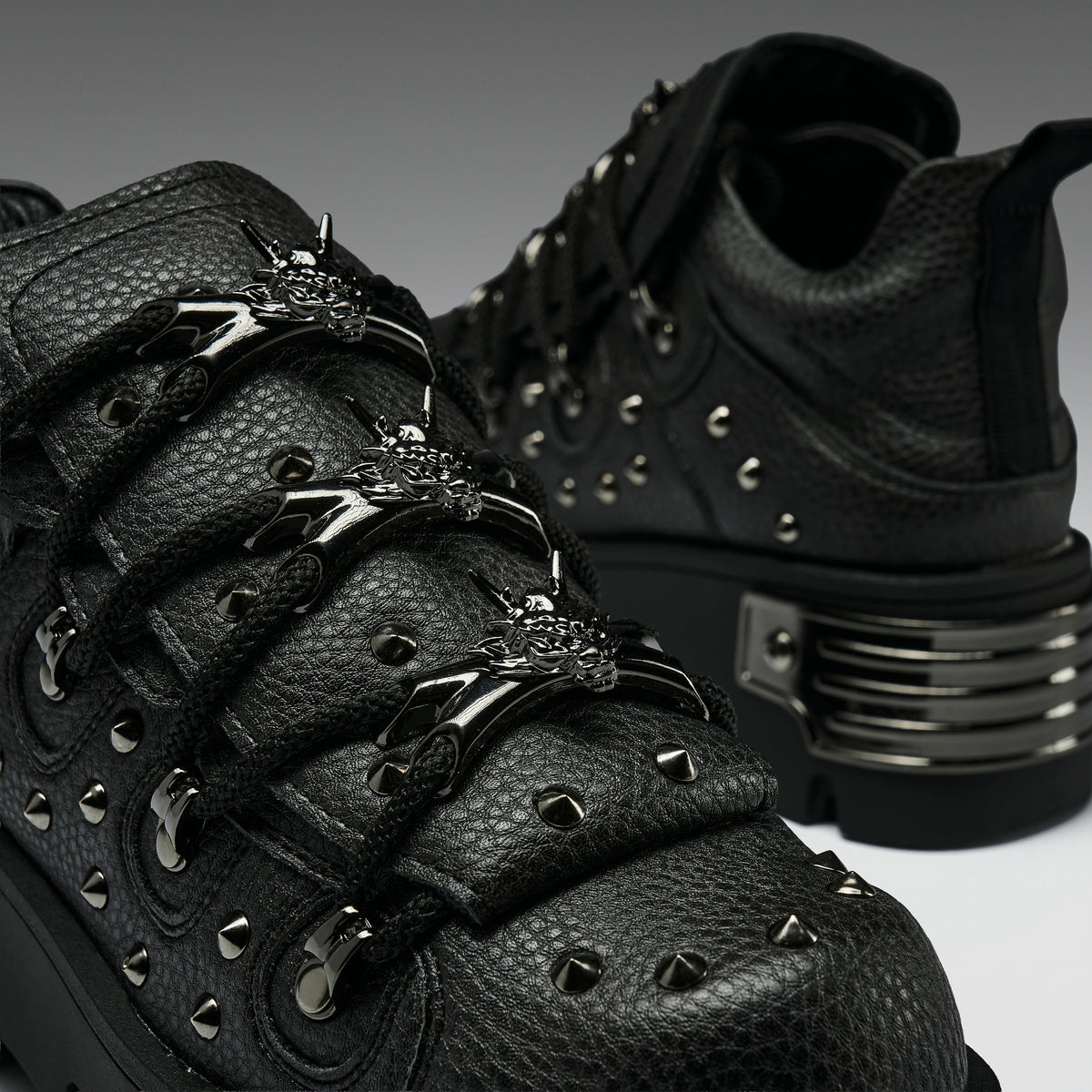 KOI Footwear - Thurnax Chunky Hardware Trainers - Black