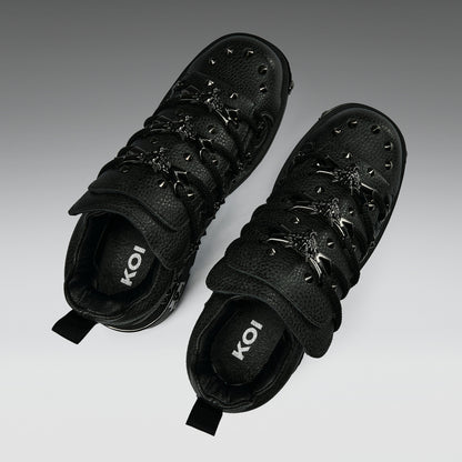 KOI Footwear - Thurnax Chunky Hardware Trainers - Black
