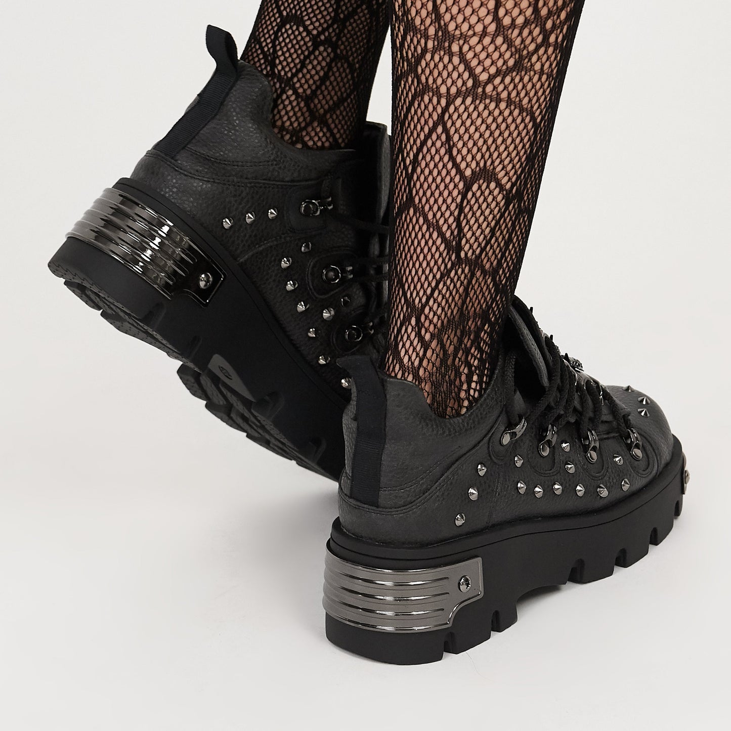 KOI Footwear - Thurnax Chunky Hardware Trainers - Black