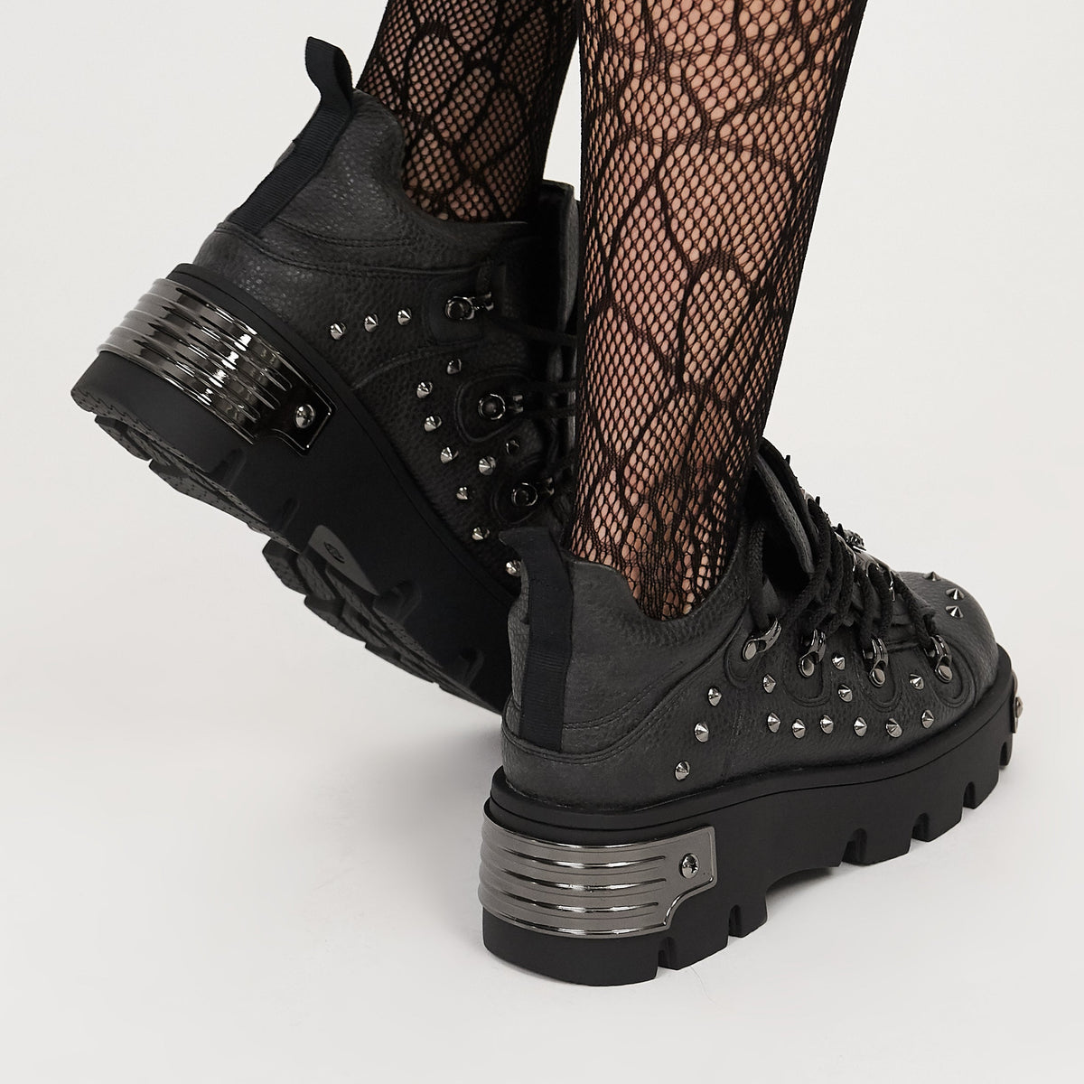 KOI Footwear - Thurnax Chunky Hardware Trainers - Black