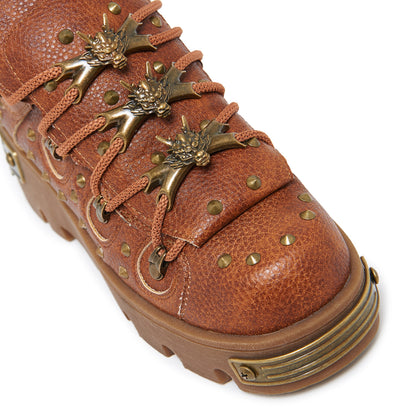 KOI Footwear - Thurnax Chunky Hardware Trainers - Brown