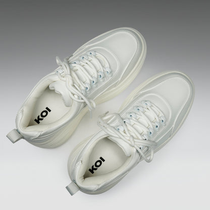 KOI Footwear - Jennie White Chunky Bubble Trainers