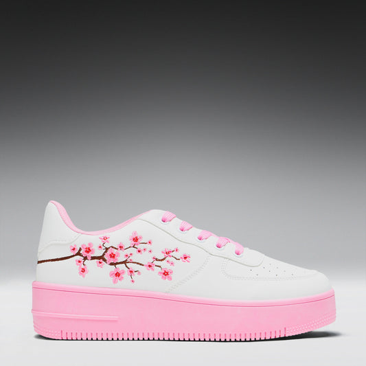 KOI Footwear - Morning Sakura Platform Trainers - White