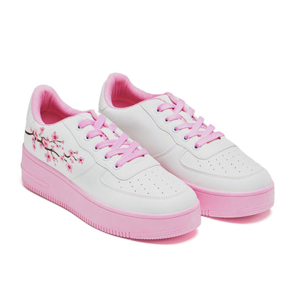 KOI Footwear - Morning Sakura Platform Trainers - White