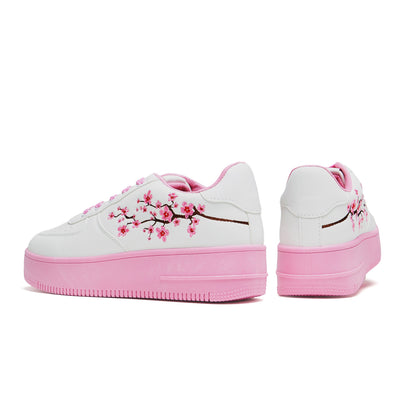 KOI Footwear - Morning Sakura Platform Trainers - White