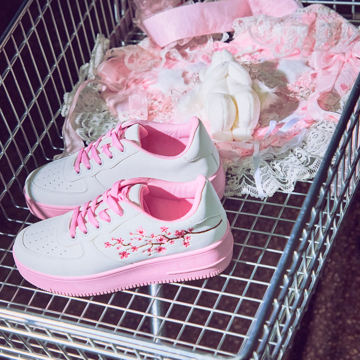 KOI Footwear - Morning Sakura Platform Trainers - White