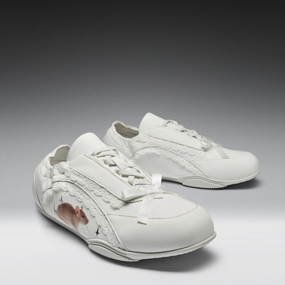 KOI Footwear - Spellbound Sparkling Rat Lace Up Pumps - White