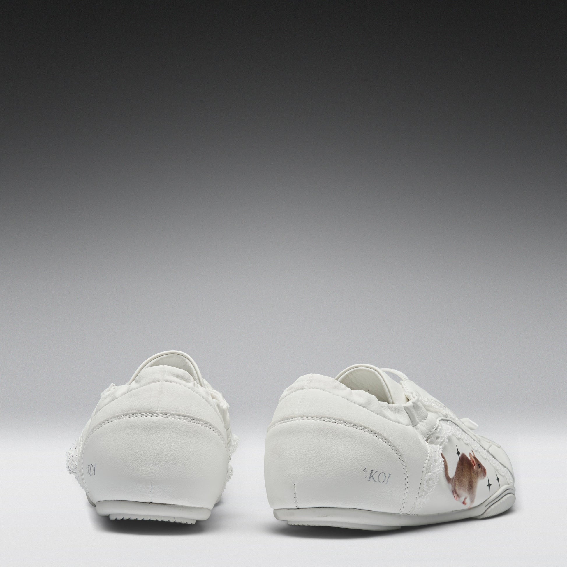 KOI Footwear - Spellbound Sparkling Rat Lace Up Pumps - White