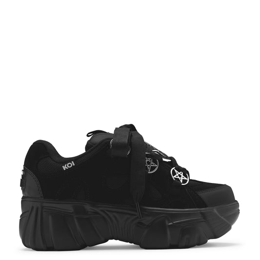 KOI Footwear - Necromancer Chunky Platform Trainers - Black