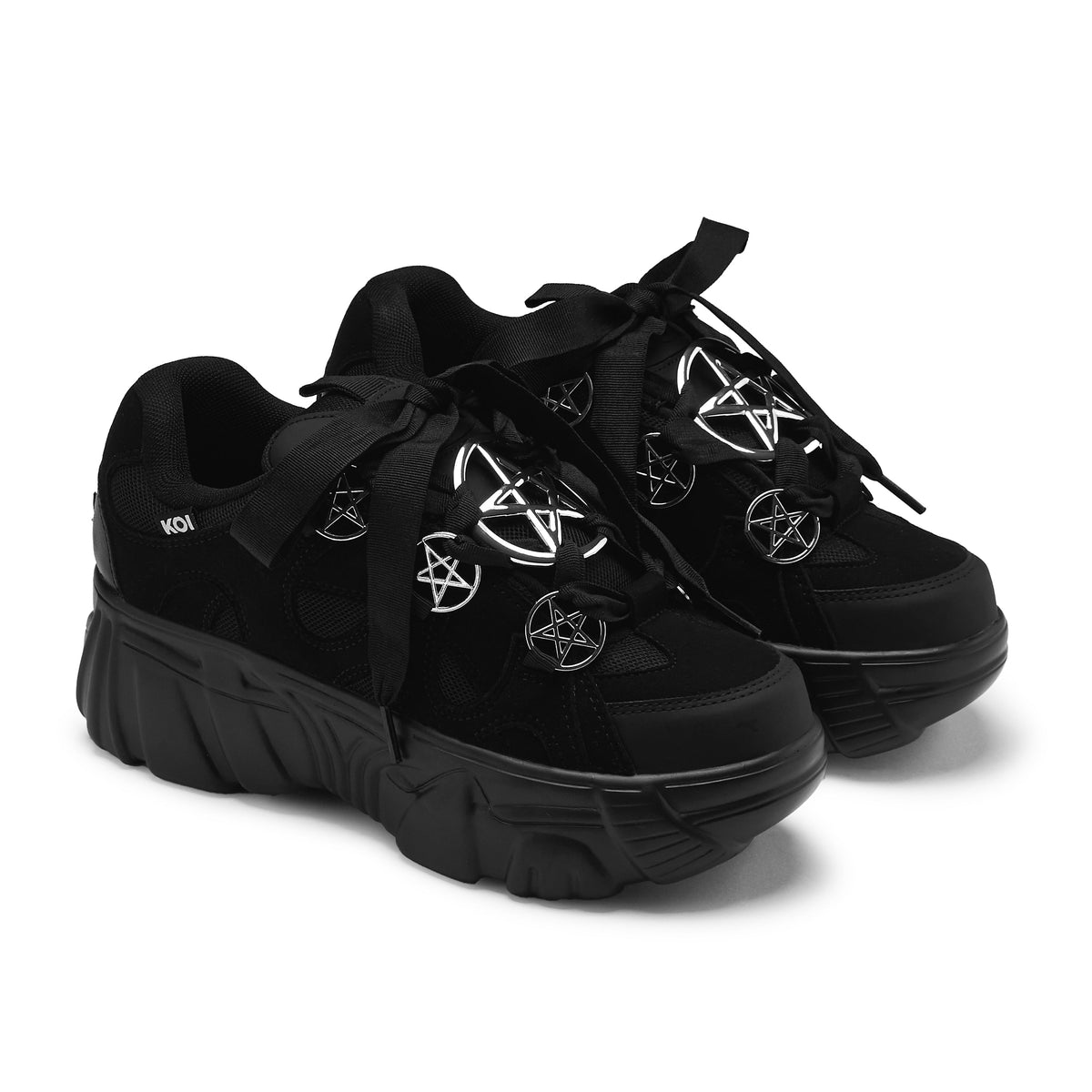 KOI Footwear - Necromancer Chunky Platform Trainers - Black
