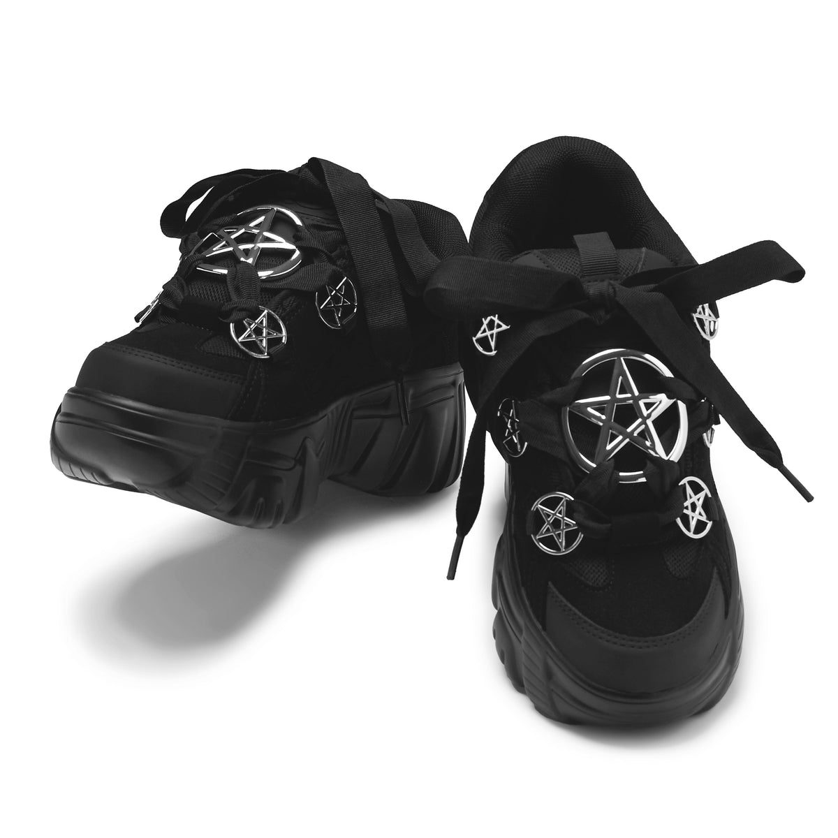 KOI Footwear - Necromancer Chunky Platform Trainers - Black