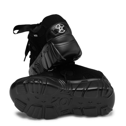KOI Footwear - Necromancer Chunky Platform Trainers - Black
