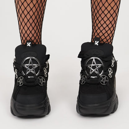 KOI Footwear - Necromancer Chunky Platform Trainers - Black