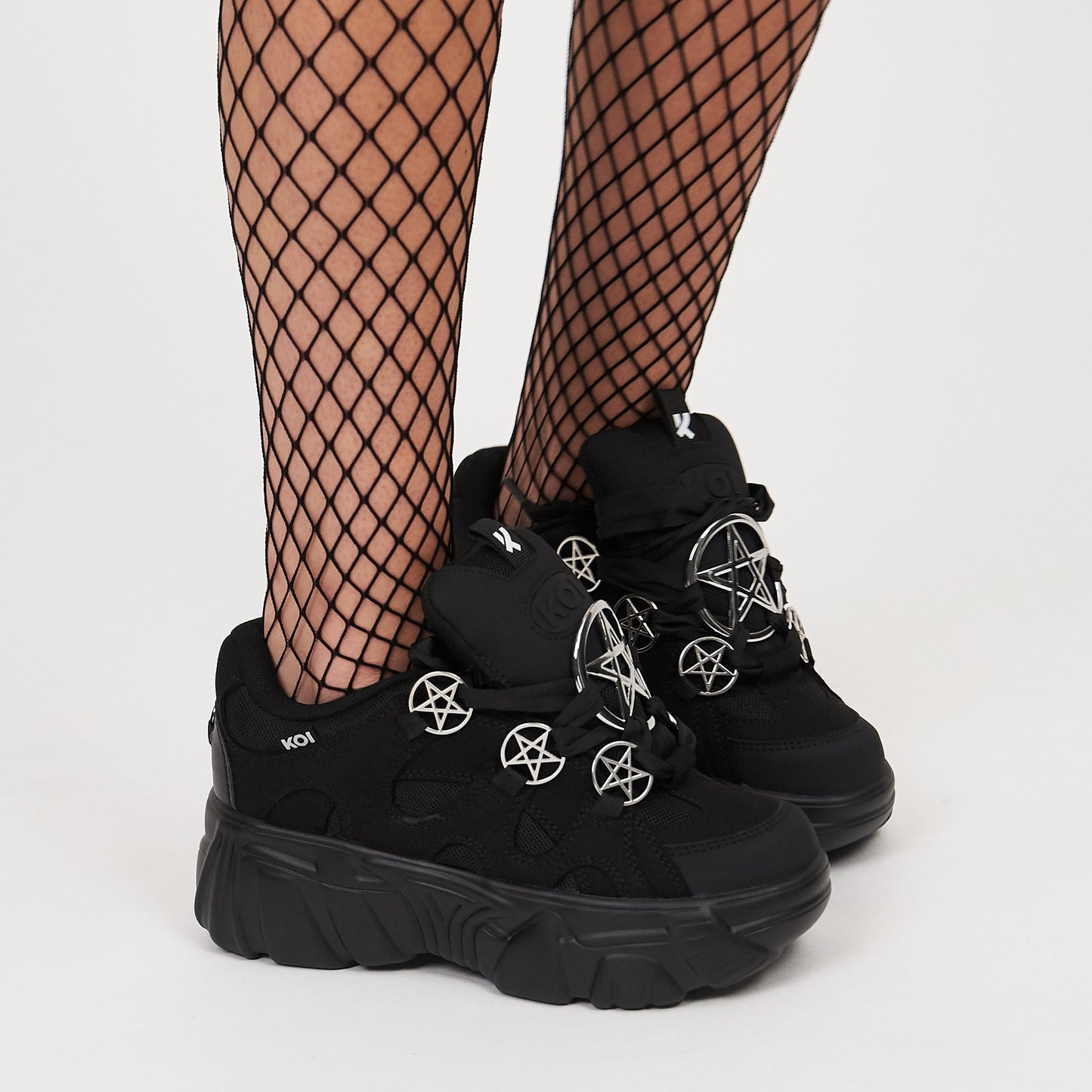 KOI Footwear - Necromancer Chunky Platform Trainers - Black