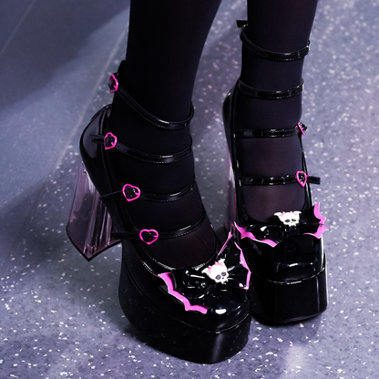 KOI Footwear - MONSTER HIGH Dead Tired Strappy Platform Coffin Heels