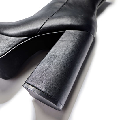 KOI Footwear - Lexus Black Platform Heeled Boots