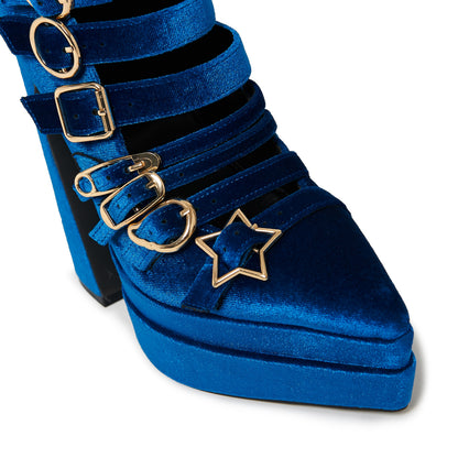 KOI Footwear - Cyberspace Celestial Long Boots - Blue