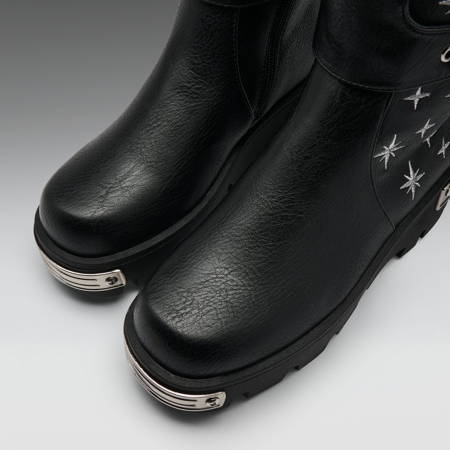 KOI Footwear - Eclipsed Rituals Biker Boots -Black