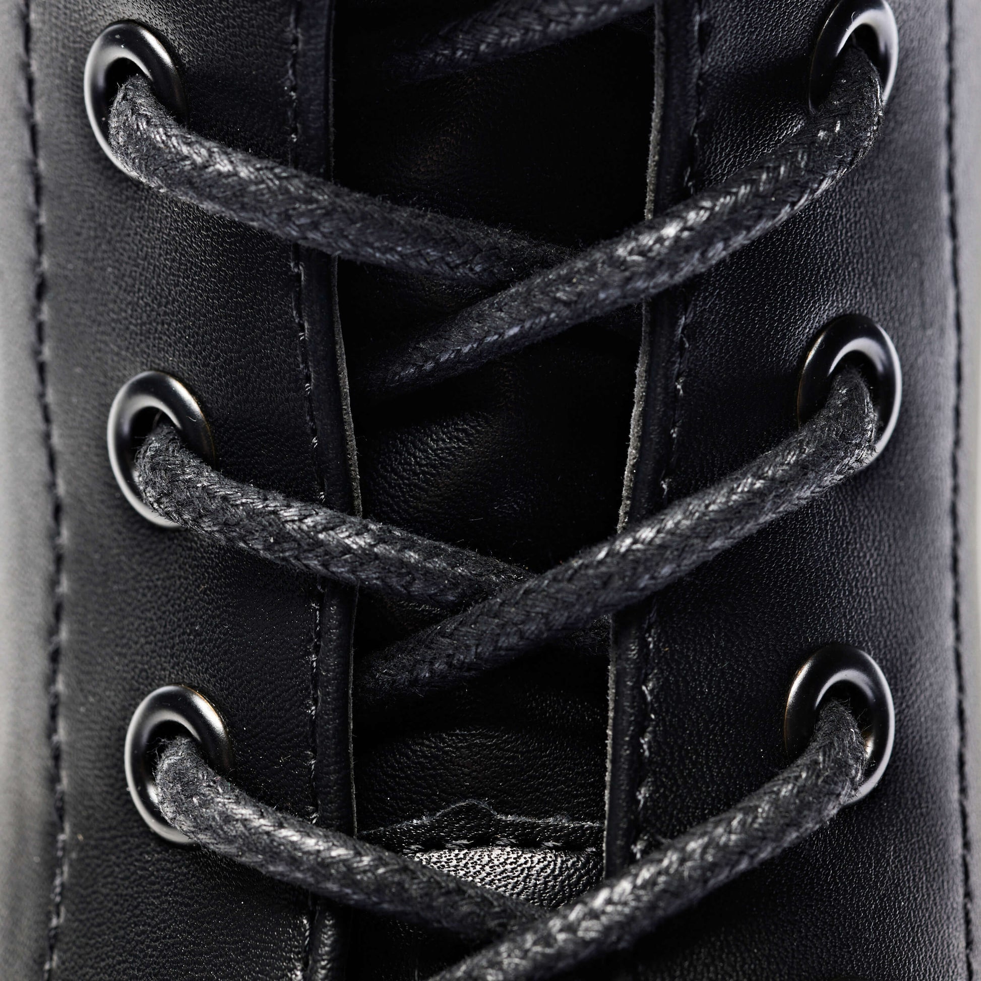 KOI Footwear - Black Leather Chunky Platform Military Boots